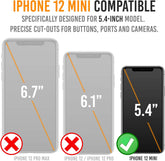 Alpatronix Battery Case for iPhone 12 Mini and iPhone13 Mini (5.4 inch), Slim Portable Protective Extended Charger Cover with Wireless Charging, Lightning Input, CarPlay - Matte Black